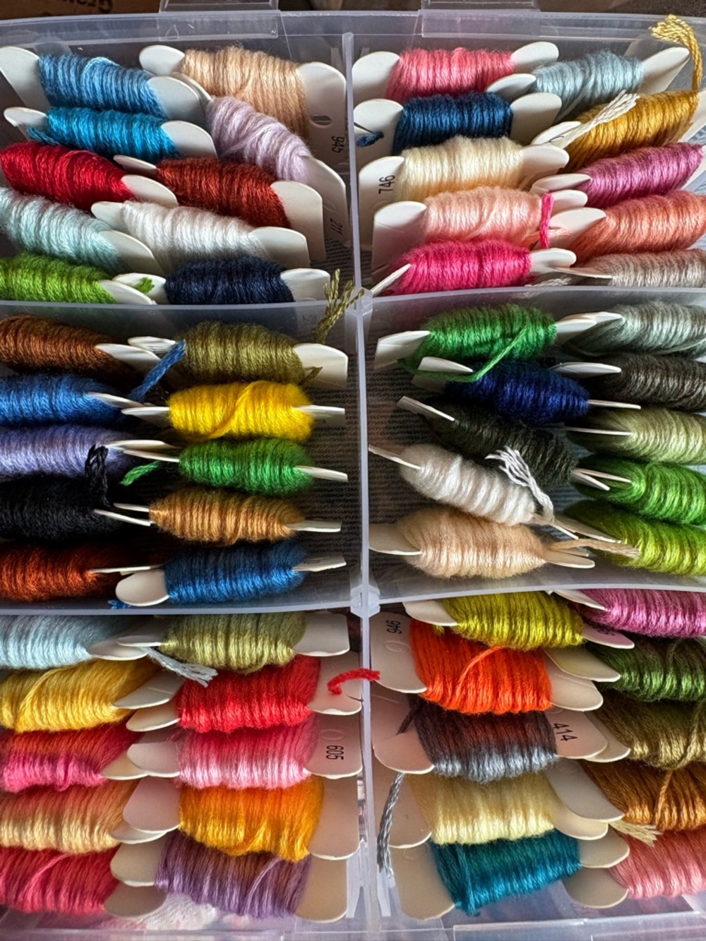 Embroidery Thread in Clear Stackable Organizer with Handle, includes tools! - Picture 5 of 6